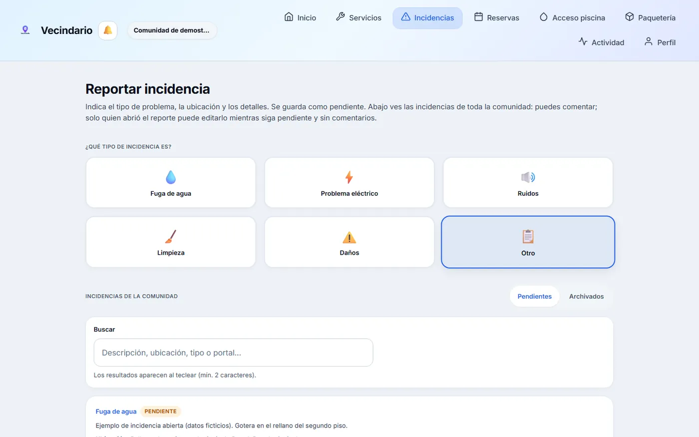 Incidencias